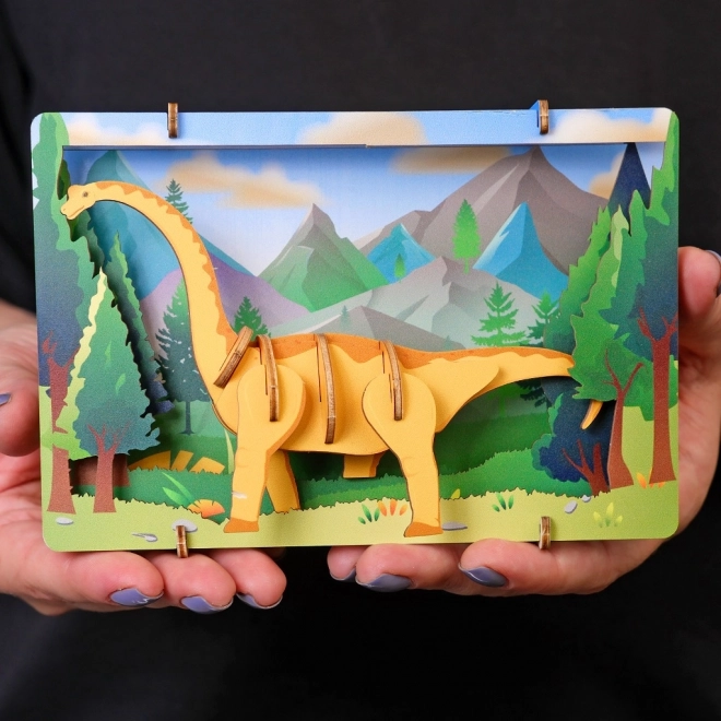 EscapeWelt 3D houten puzzel Brontosaurus