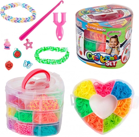 Maak je eigen armband - Creatieve set met elastiekjes en gereedschap
