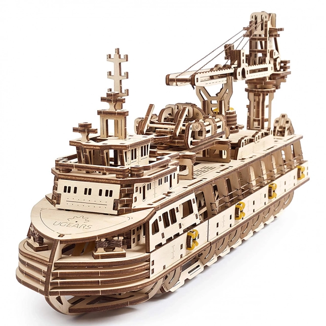 Ugears 3D puzzel - Onderzoeksschip 575 stuks