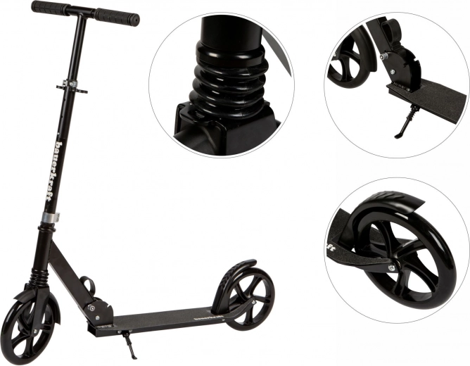 Soepel rijden dankzij grote 200 mm wielen en vering