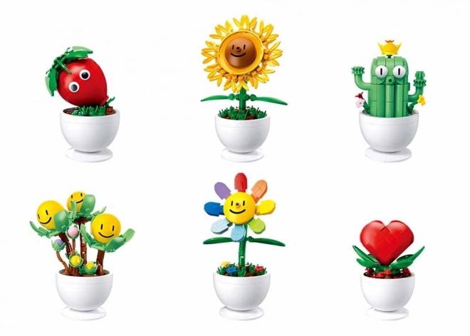 Sluban Vrolijke Bloemen in Bloempotten
