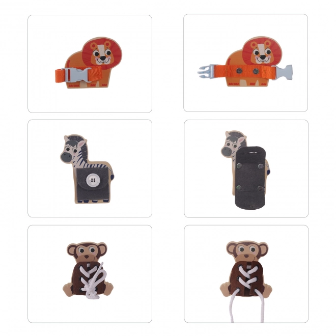 Houten Montessori safari puzzel voor kinderen