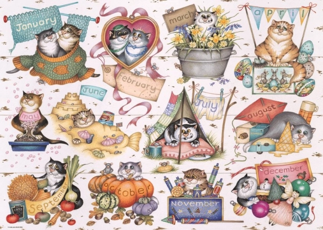 Puzzel Kattenkalender 1000 stukjes