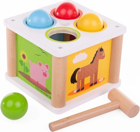 Bigjigs Baby houten hamerspel Boerderij
