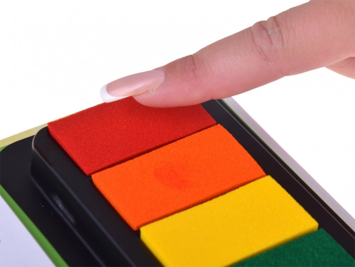 Vingerstempelen met 7 kleuren