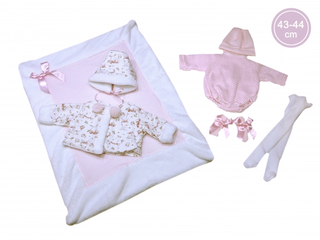 Realistische pop baby met geluiden en zacht lichaam 44 cm