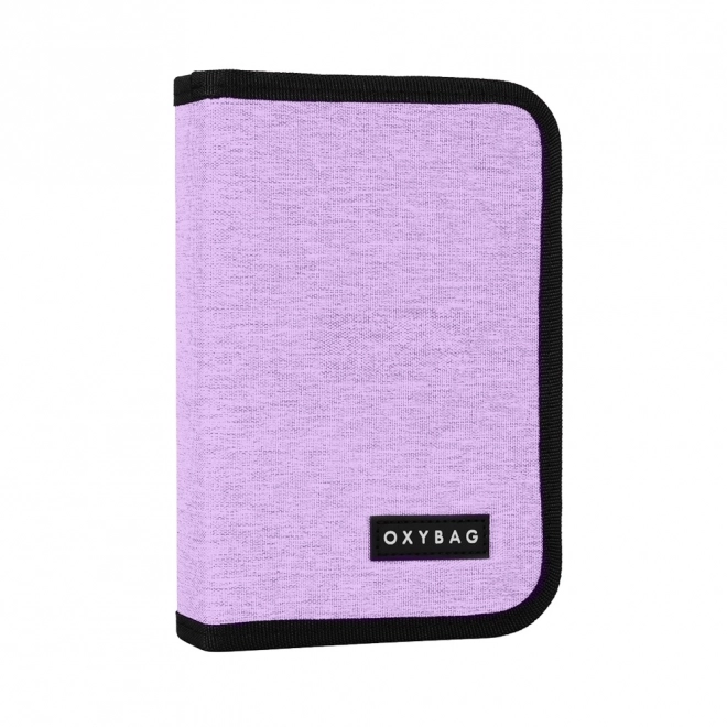 School etui Unicolor paars, eenlaags met twee kleppen