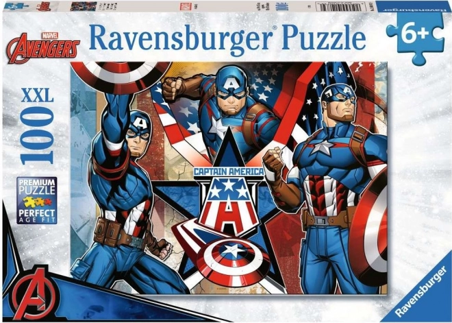 Ravensburger puzzel Marvel: Kapitein Amerika XXL 100 stukken