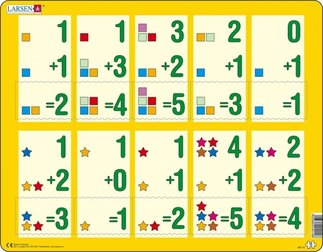Puzzel Optellen tot vijf 10 stukjes