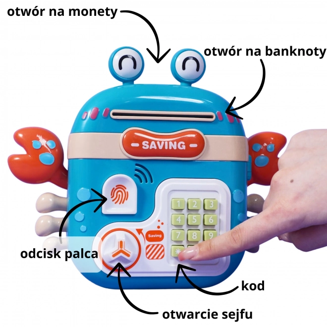 Elektronische spaarpot kluis Krab rugzak