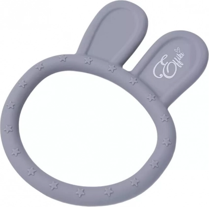 Siliconen bijtring Gray Bunny