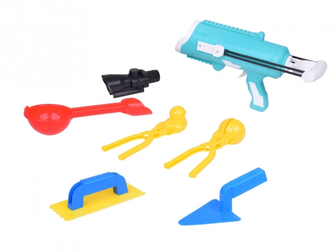 Set 6in1 voor sneeuwballen met pistool en vormen voor kinderen