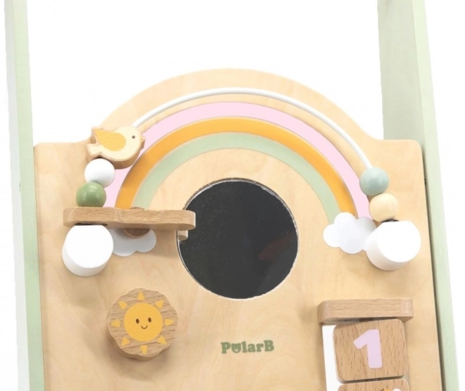 PolarB olijfkleurige educatieve loopwagen