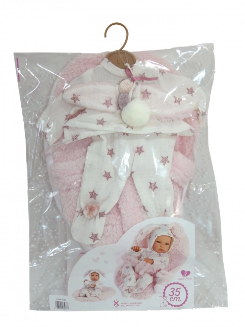 Llorens M635-86 kleding voor pasgeboren pop NEW BORN maat 35-36 cm