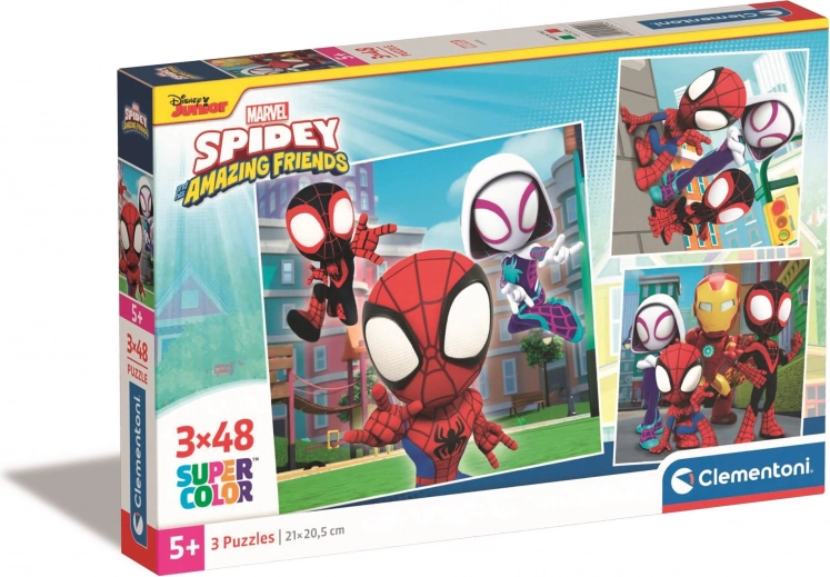 Drie kleurrijke SPIDEY-motieven in één verpakking