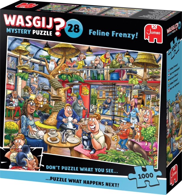 Jumbo Puzzel Wasgij Mystery: Kattenwaanzin 1000 Stukjes