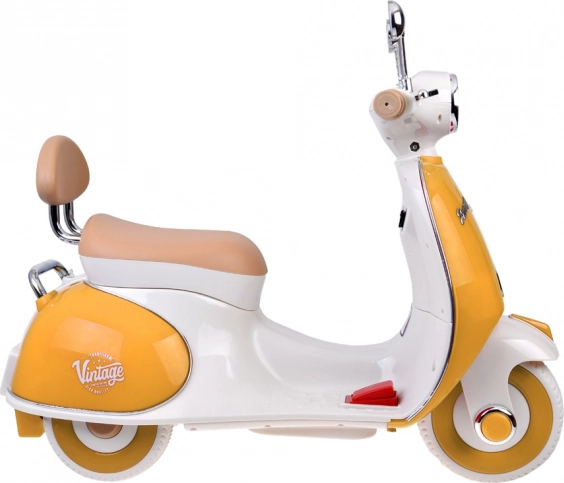 Klassieke elektrische kinderscooter oranje – Groen