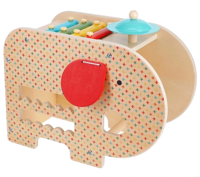 Houten muzikale olifant 5v1 Petit Collage