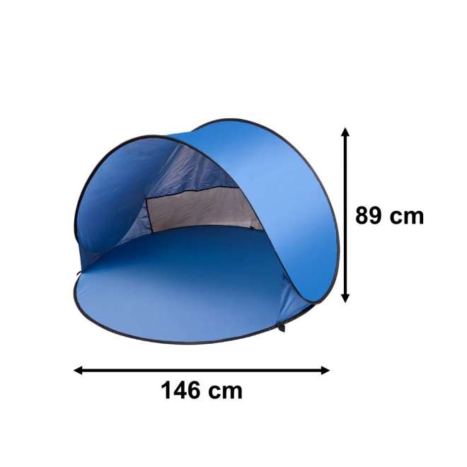 Grote zelfuitklappende strandtent met hoes