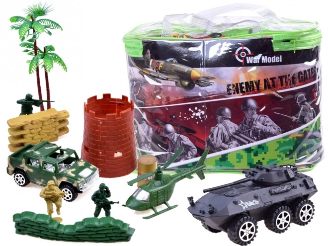 Grote set militaire figuren tanks wapens