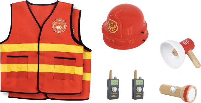 VIGA Brandweerset voor kinderen met kostuum en accessoires