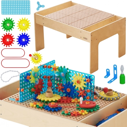 Stabiele houten tafel voor 2D- en 3D-bouwwerken