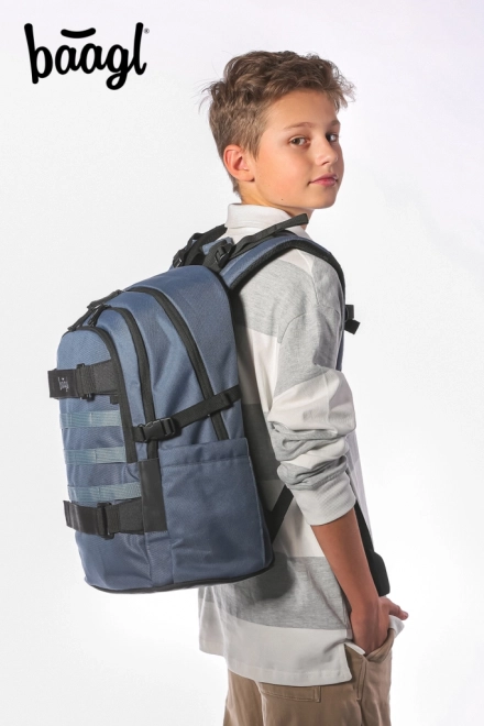 Set schooltassen Skate Dust Blue: rugzak, etui, sporttas