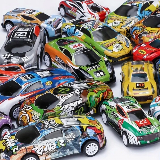 WOOPIE raceauto set 30 stuks met kaart