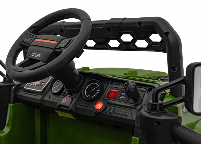 Groen terrein kinderwagen