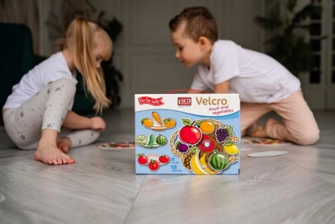 Fruit en groenten plastic puzzel