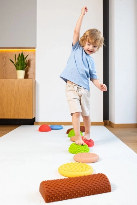 Pastelkleurig zintuiglijk gezondheidsparcours 11 elementen