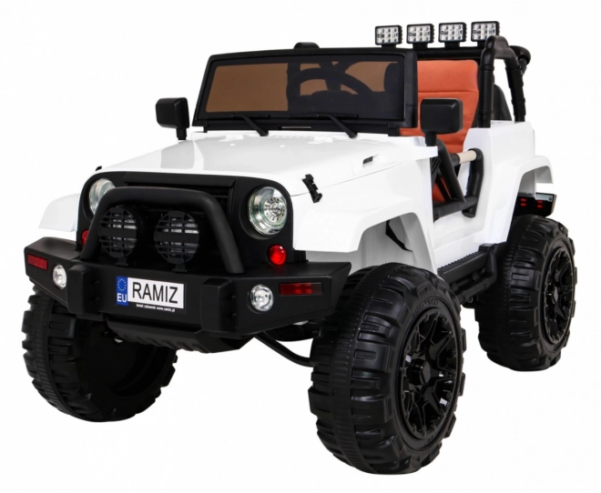 Elektrische kinderauto All Terrain Jeep Wit