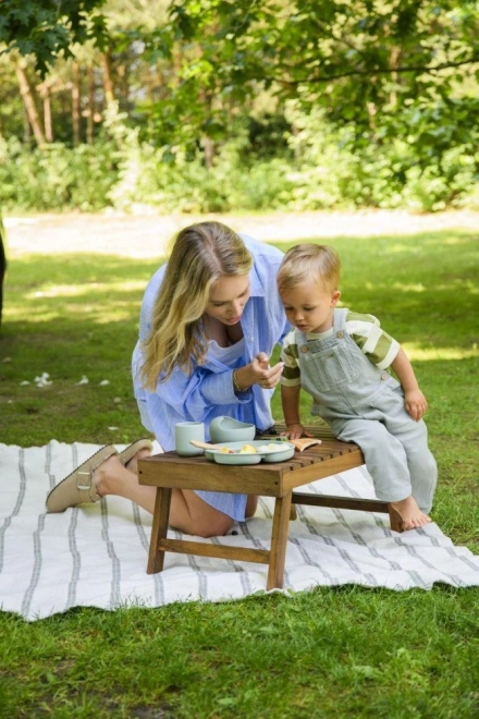 MoMi AMI siliconen eetset voor kinderen groen