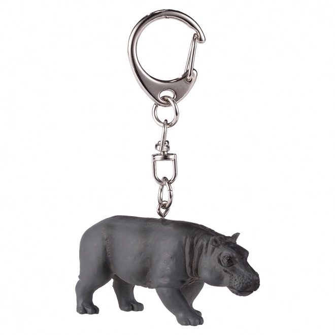 Sleutelhanger met nijlpaardfiguur