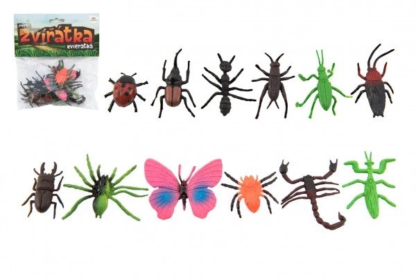 Set van 12 insectenfiguren