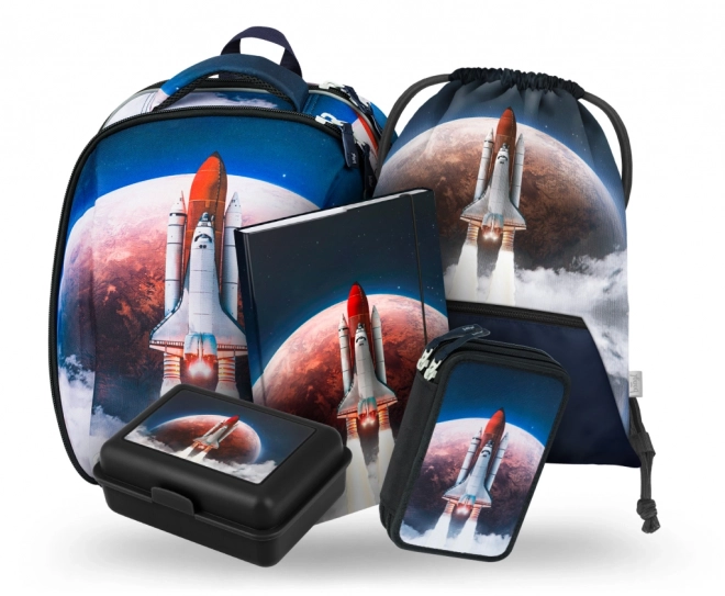 BAAGL SET 5 Shelly Ruimteshuttle: schooltas, etui, zak, map, doos