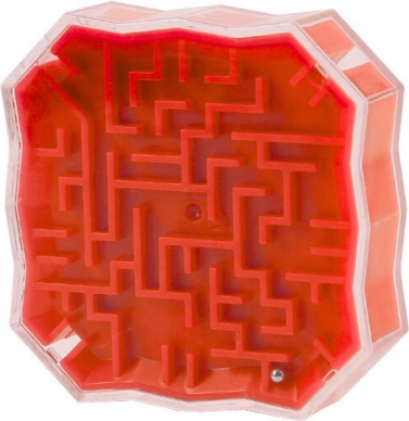 Logisch spel Doolhof met Kogeltje Rood