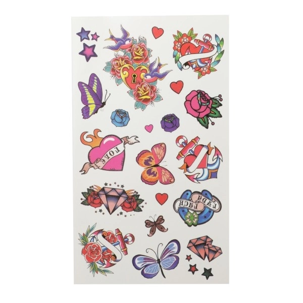 Tatoeages en stempels met accessoires