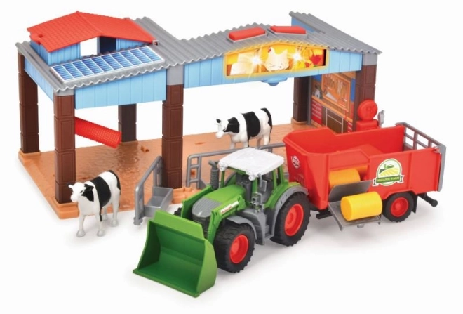 Boerderij met Fendt-tractor
