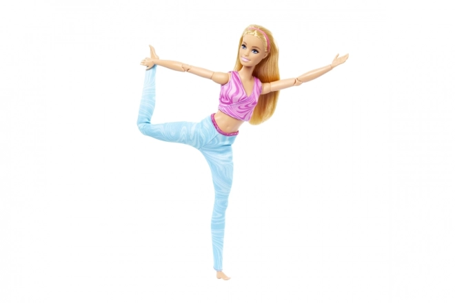 Barbie in beweging - Blondine met blauwe legging HRH27