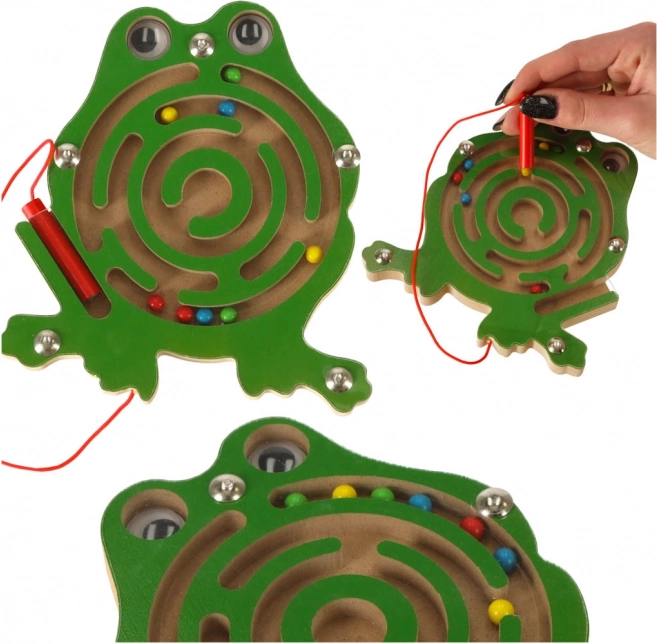 Magnetisch labyrint voor kinderen – lieveheersbeestje – Kikker