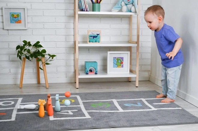 Houten kegels bosdieren