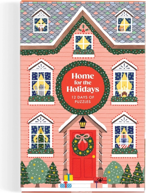 GALISON Puzzel Adventskalender Thuis voor Kerstmis 12x42 stukken