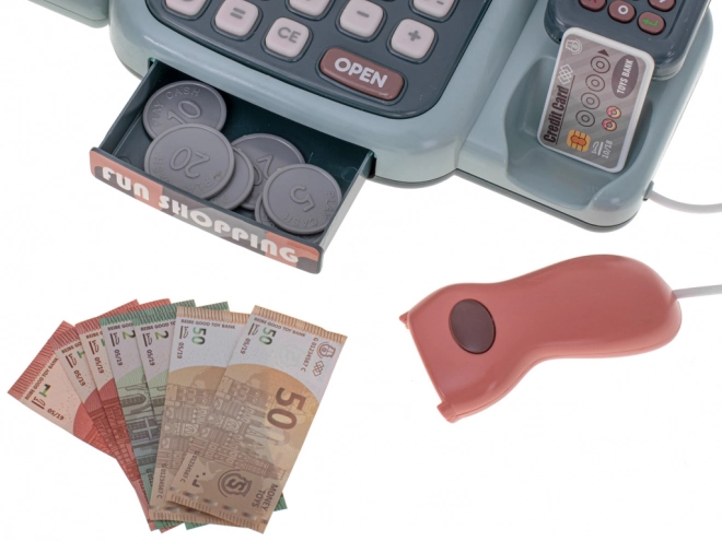 Interactieve kassa voor kinderen met accessoires