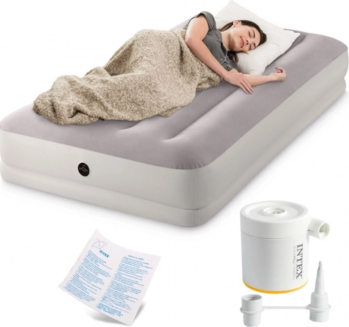 opblaasbaar matras 191 × 99 × 30 cm voor één persoon met usb‑pomp intex