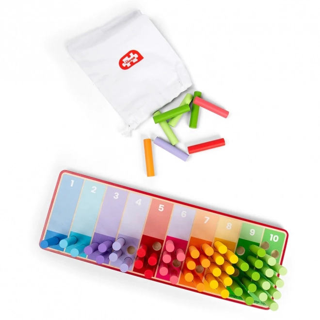 Regenboogtelstokken voor kinderen