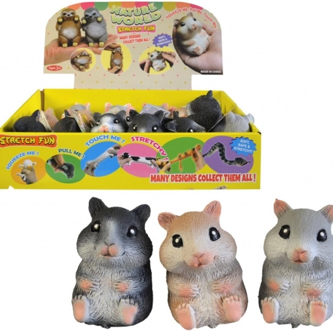 Rubberen hamster 8 cm - speelgoed voor kinderen
