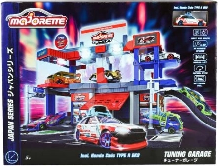 Majorette Japanse tuninggarage met auto