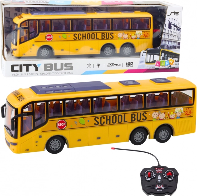 Racende gele schoolbus RC 1:30 met afstandsbediening