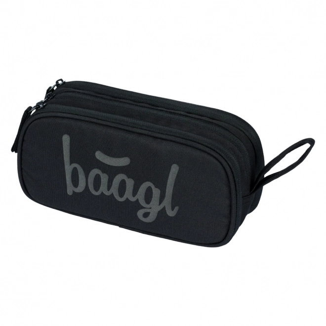 baagl set met drie zwarte items: rugzak, etui en zak